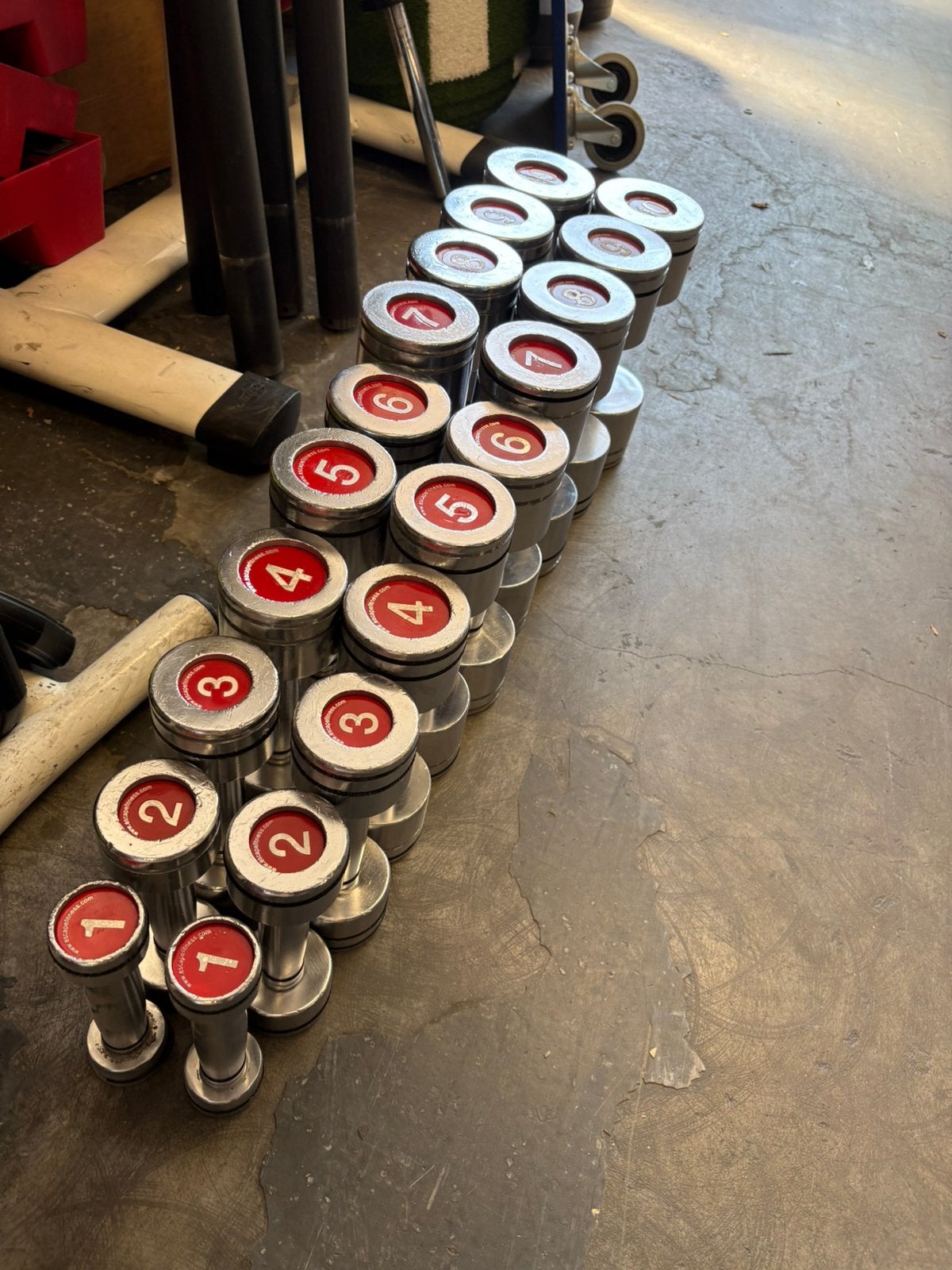 Escape chrome dumbbells dumbbell set gewichten, Ophalen, 1-10 kg, Dumbbell, Gebruikt
