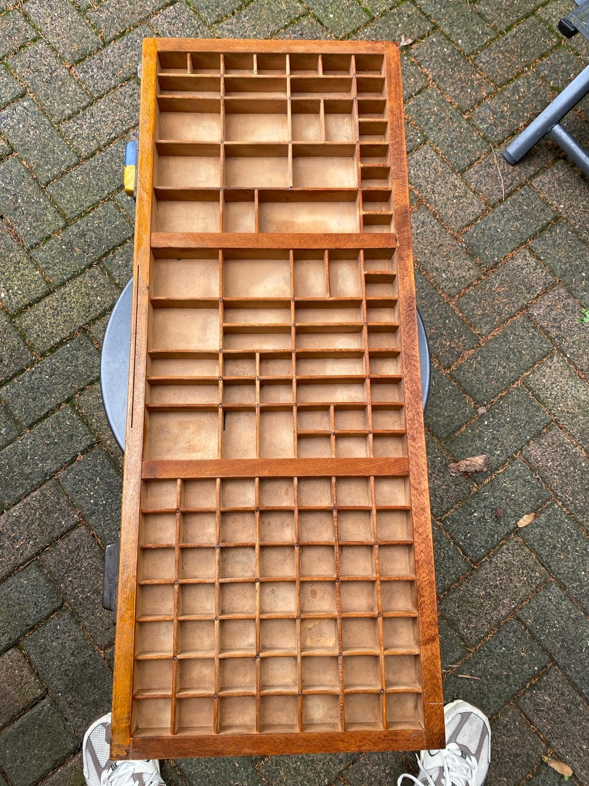 Vintage houten letterbak - Ideaal voor decoratie/opslag, Ophalen