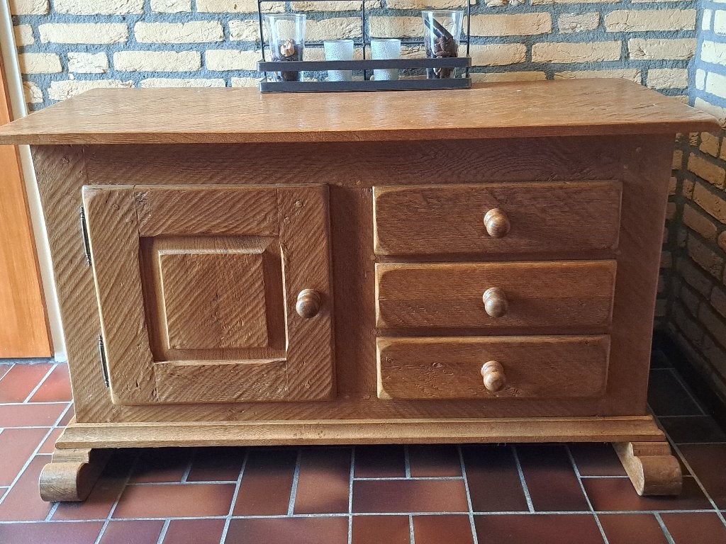 Dressoir eiken, Ophalen, 100 tot 150 cm, Eikenhout, Zo goed als nieuw
