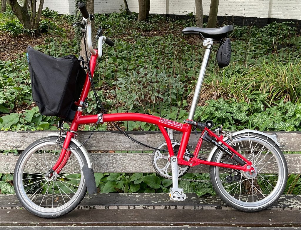 Rode Brompton vouwfiets M6L, Ophalen, Zo goed als nieuw