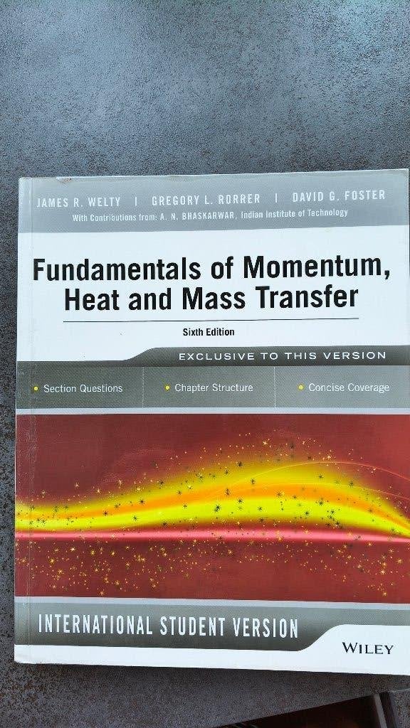 Fundamentals of Momentum, Heat and Mass Transfer, Ophalen of Verzenden, Wiley, Beta, WO