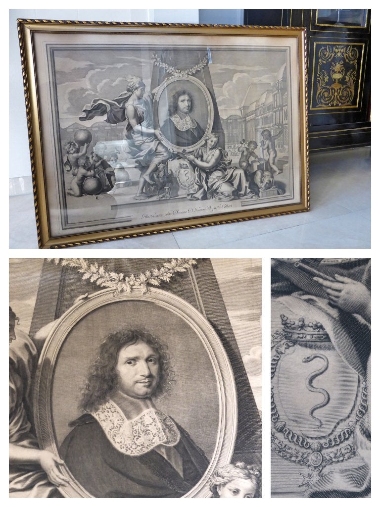 Antieke gravure JEAN-BAPTISTE COLBERT / R. Nanteuil / 1650, Ophalen