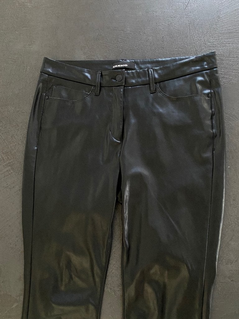 K314 Cambio: maat 42=L leer-look broek zwart Ray, Cambio, Zwart, Maat 42/44 (L), Ophalen of Verzenden