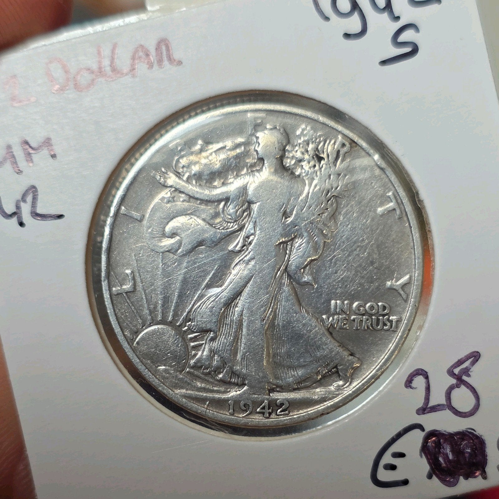 half dollar 1942 Amerika, Verzenden, Noord-Amerika, Losse munt, Zilver