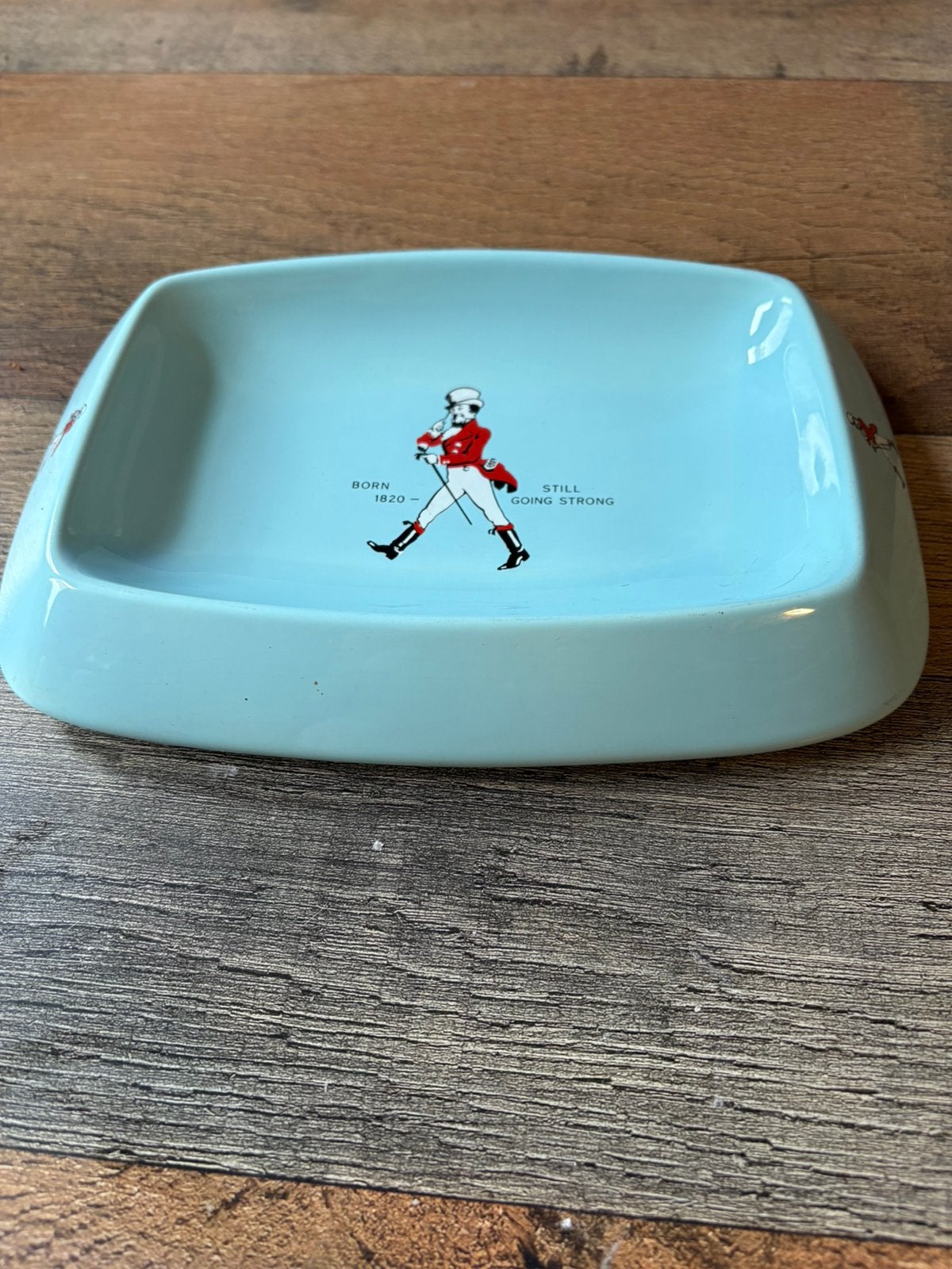 Johnnie Walker schaaltje jaren 50/60, Vintage, Blauw, Ophalen of Verzenden, Zo goed als nieuw