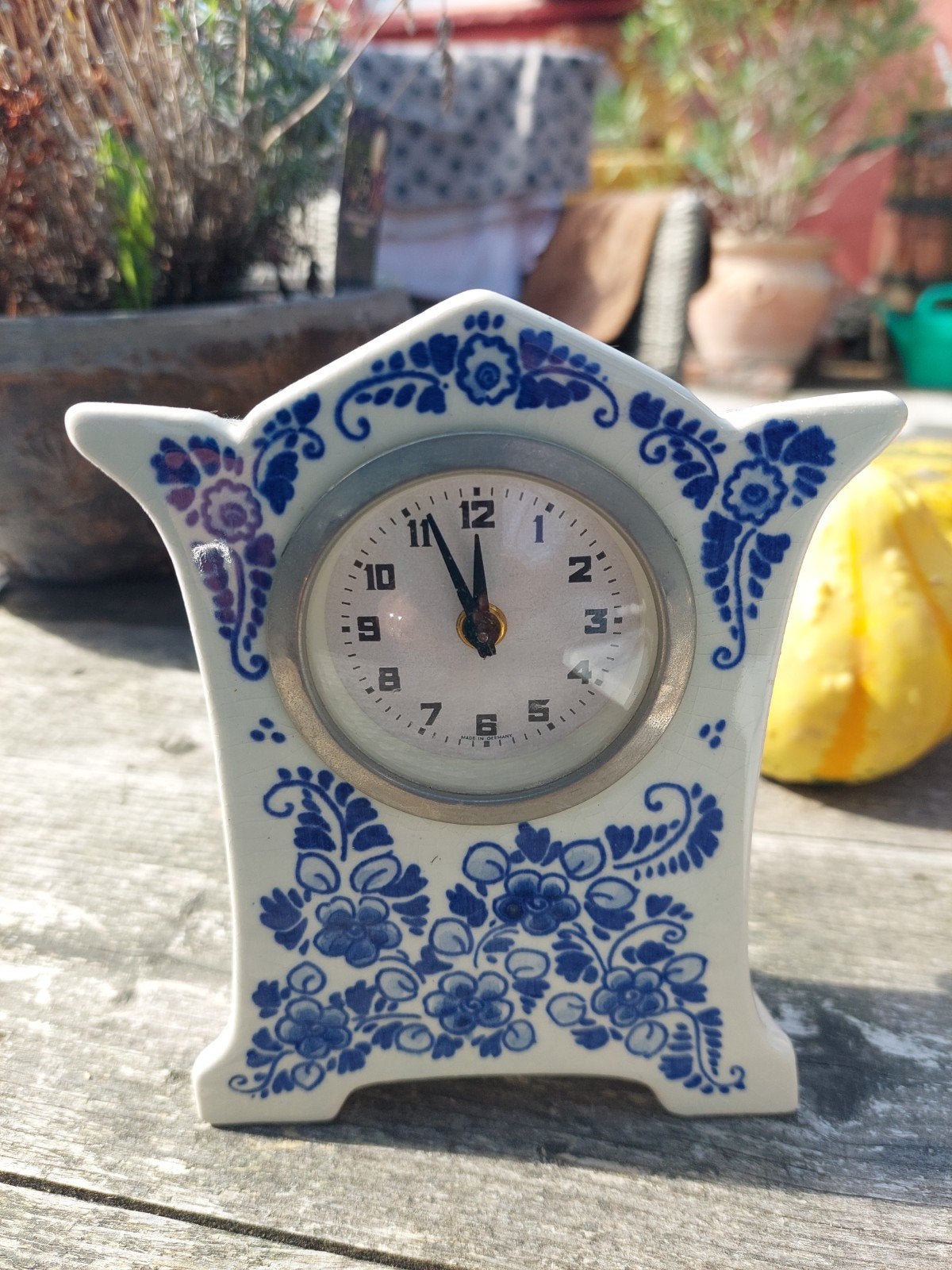 Delfts Blauw Tafelklokje - Decoratief (werkt niet), Antiek en Kunst, Ophalen of Verzenden