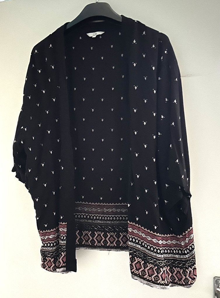 C&A Clockhouse bohemian strand blouse / blousje mt L, Kleding | Dames, Overige typen, Zwart, Ophalen of Verzenden, Zo goed als nieuw