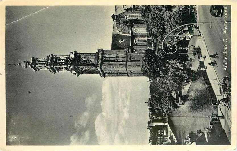 377-715-045 Amsterdam Westertoren, Verzamelen, Ophalen of Verzenden, Voor 1920, Noord-Holland
