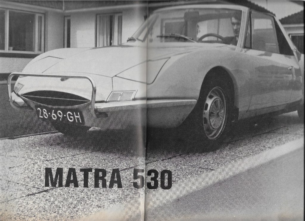 Roadtest MATRA 530, Autovisie 1969., Algemeen, Nieuw, Ophalen of Verzenden, Autovisie