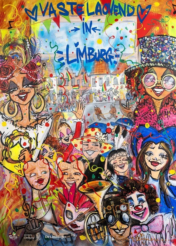 Provinciale Kunst poster Vastelaovend / Carnaval 2026, Ophalen of Verzenden, Zo goed als nieuw, A1 t/m A3, Film en Tv