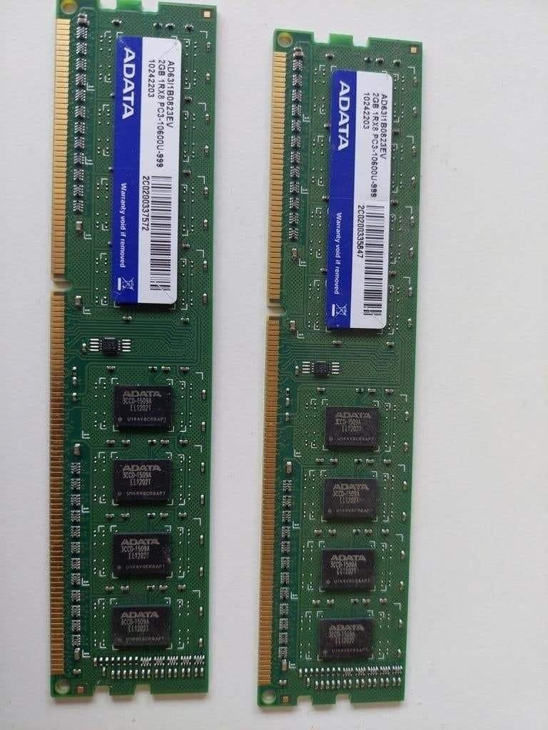 ADATA 2GB DDR2 Geheugen Set (2x1GB), Computers en Software, RAM geheugen, Gebruikt, Ophalen of Verzenden, DDR2, Desktop