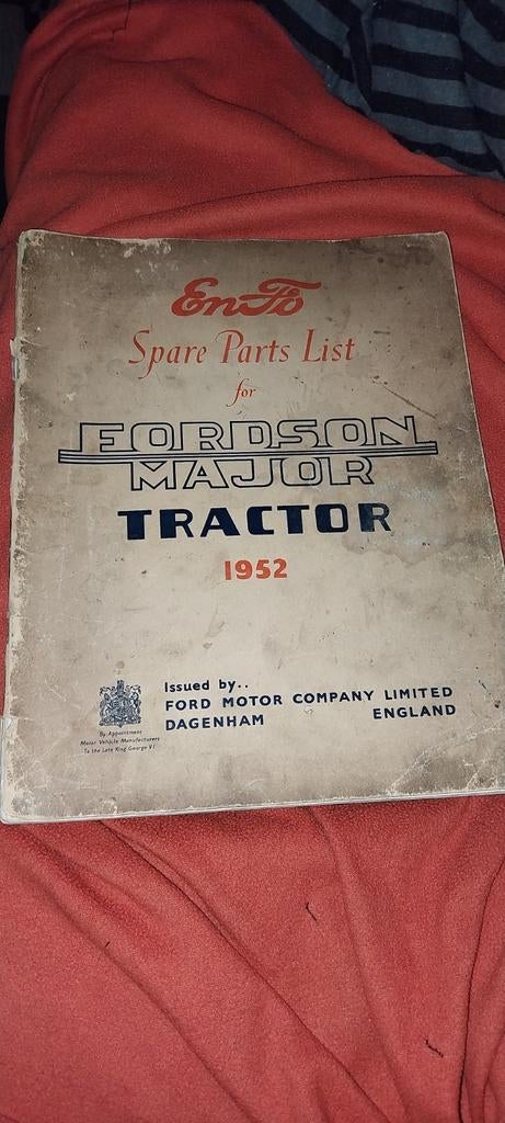 Fordson major onderdelenboek oldtimer traktor trekker, Ophalen of Verzenden, Gebruikt
