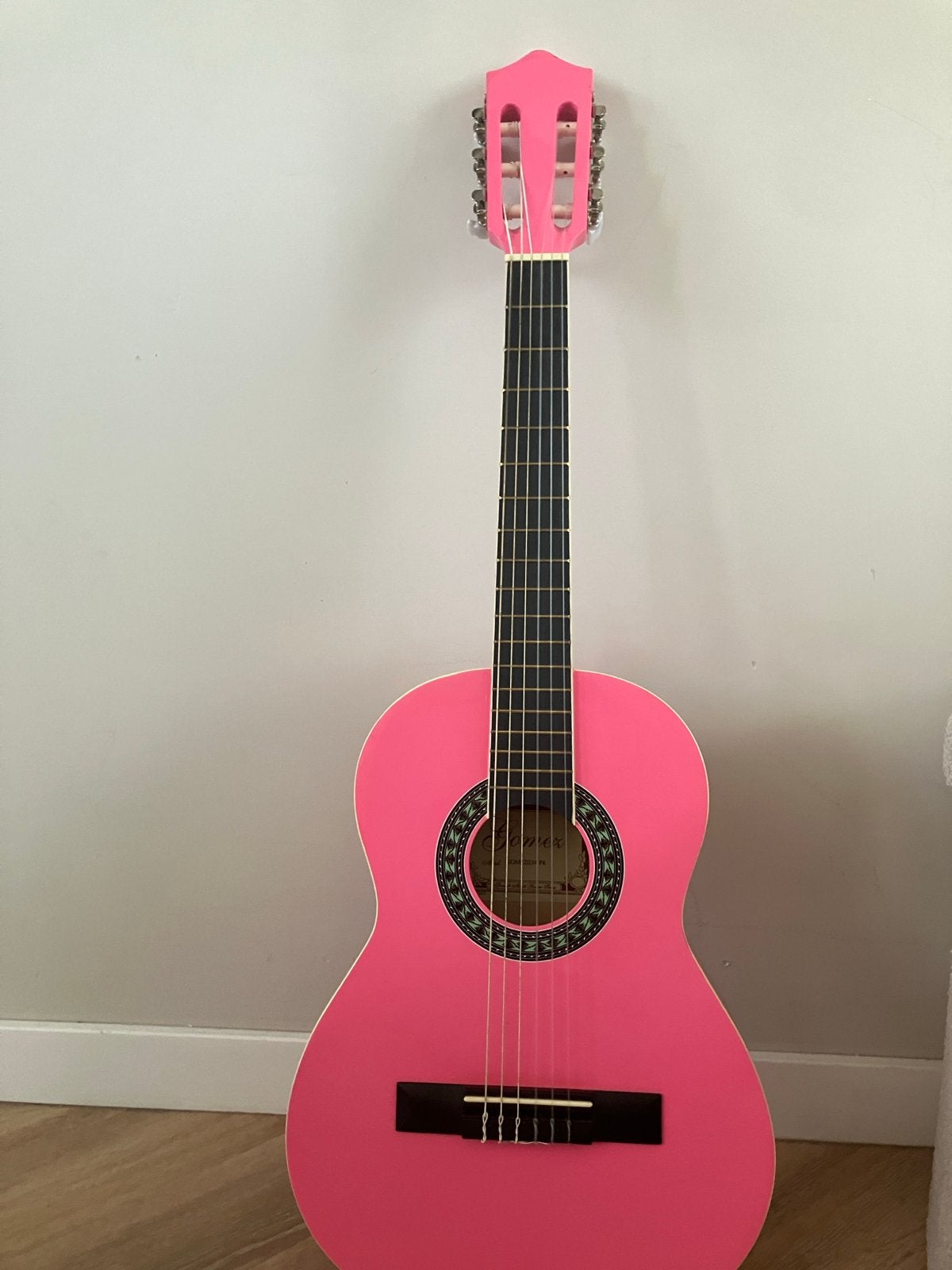 klassieke 1/2 gitaar, roze, Muziek en Instrumenten, Snaarinstrumenten | Gitaren | Akoestisch, Ophalen, Zo goed als nieuw, Klassieke of Spaanse gitaar