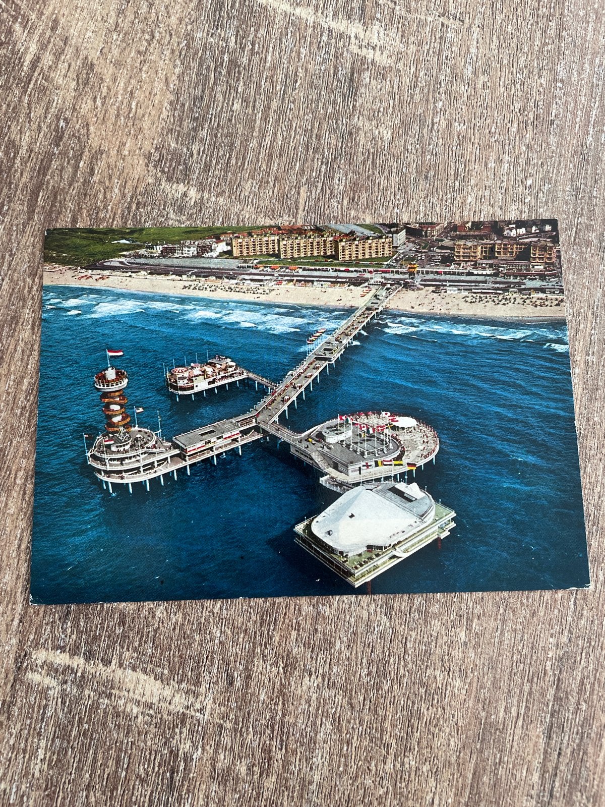 Vintage Ansichtkaart Scheveningen Pier met 2e eiland, Ophalen of Verzenden, 1960 tot 1980, Ongelopen, Zuid-Holland