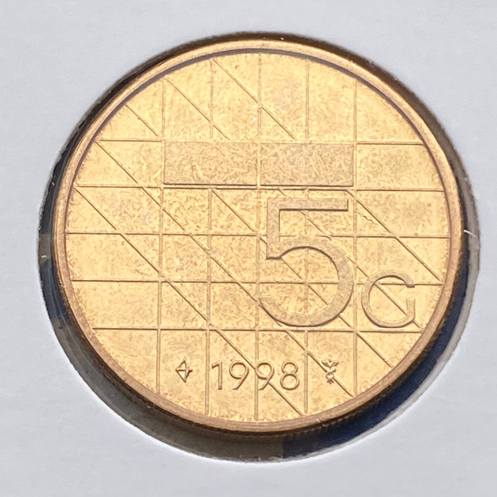 5 Gulden / Vijfje uit 1998 van Beatrix, Postzegels en Munten, Munten | Nederland, Verzenden, Koningin Beatrix, 5 gulden, Losse munt
