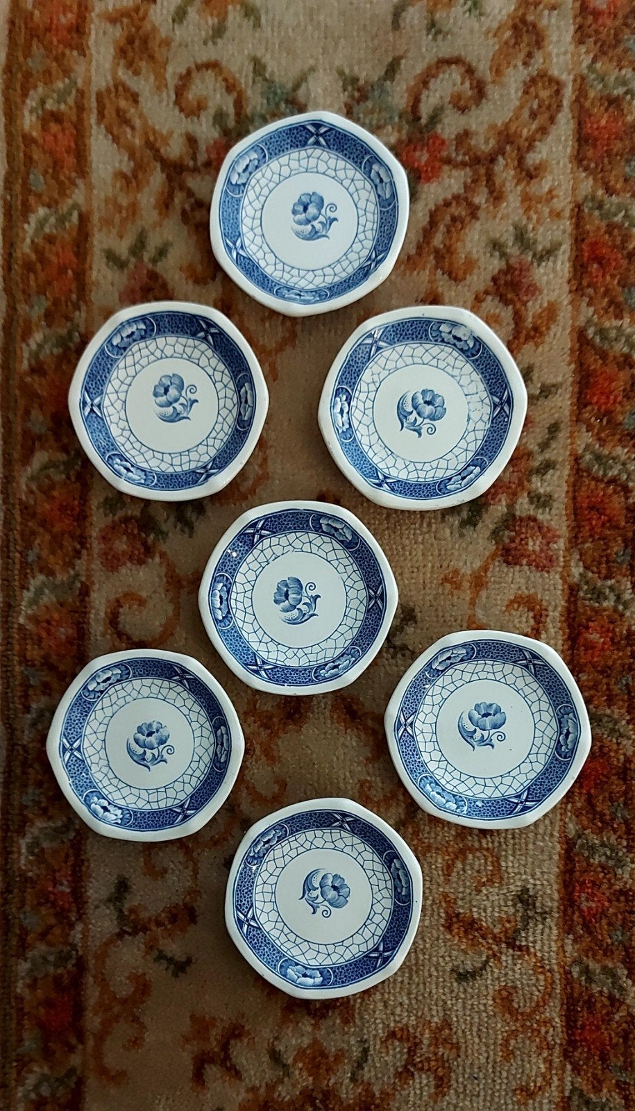 7 prachtige Antieke petitfourschaaltjes Society Ceramique, Ophalen of Verzenden