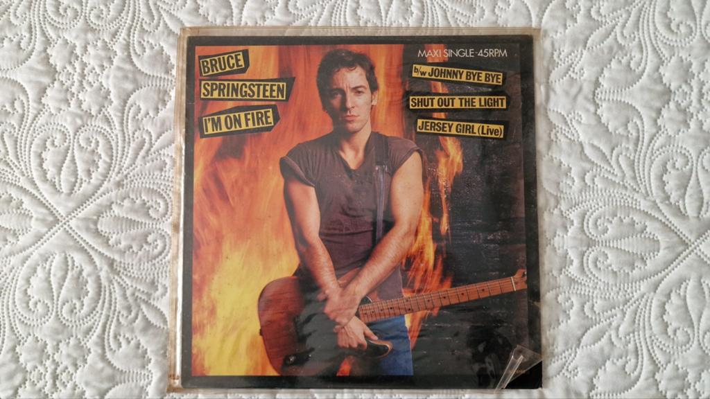Maxisingle Bruce Springsteen "I'm On Fire", 1980 - 1989, Ophalen of Verzenden, Zo goed als nieuw, EP