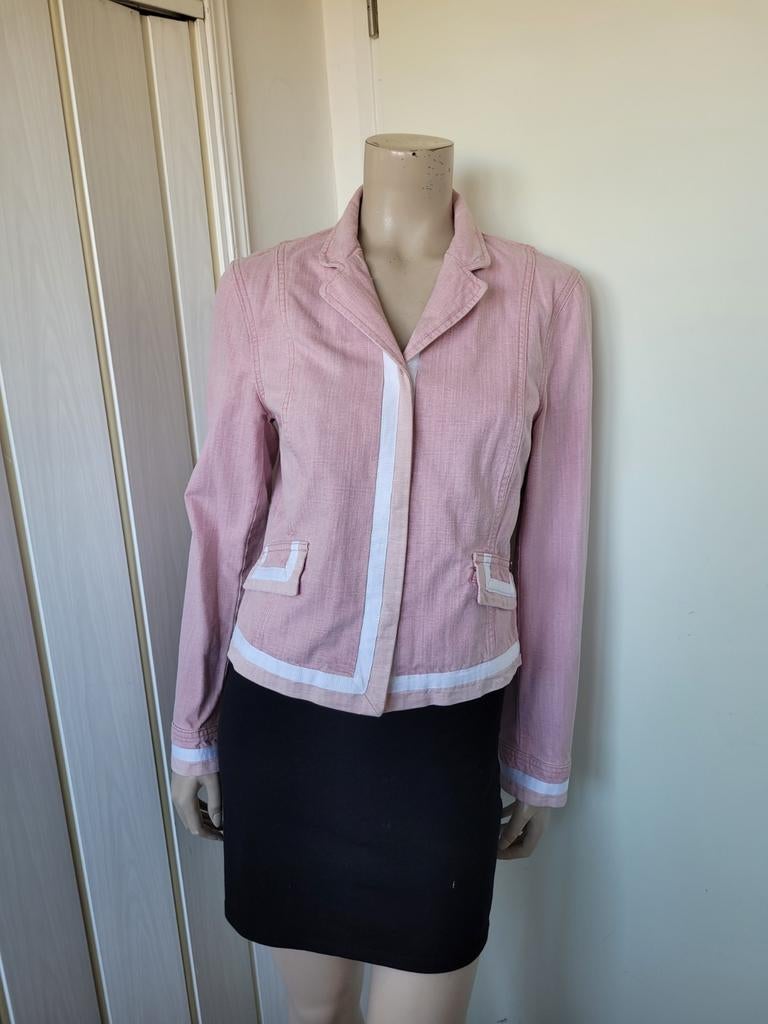 Vanilia denim katoen jasje/tussen jas roze maat 38/40, Kleding | Dames, Maat 38/40 (M), Vanilia, Ophalen of Verzenden, Zo goed als nieuw