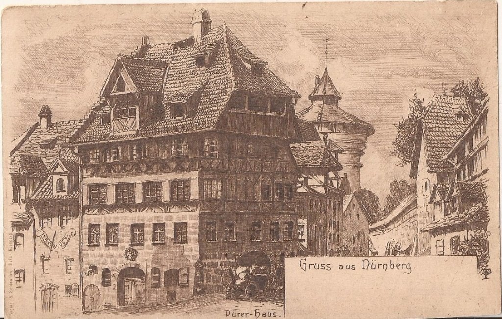 Gruss aus Nürnberg Dürer Haus ca. 1905, Ophalen of Verzenden, Voor 1920, Ongelopen, Duitsland