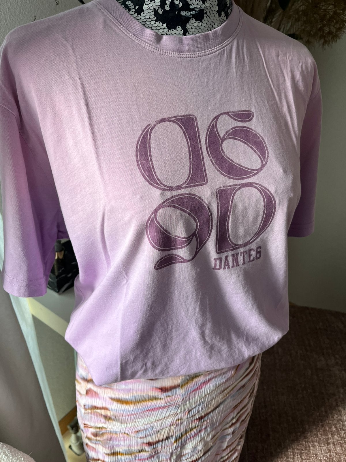 DANTE6 top / t shirt echt prachtig gevlamd lila/roze mt2, Ophalen