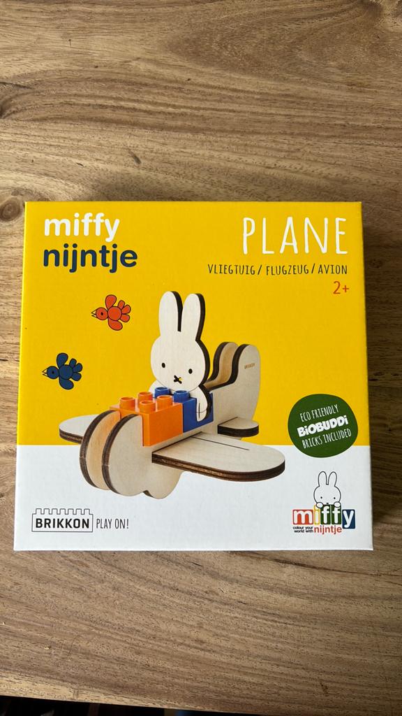 Miffy Nijntje Vliegtuig Brikkon - Nieuw in doos, Kinderen en Baby's, Ophalen of Verzenden, Nieuw, Overige merken