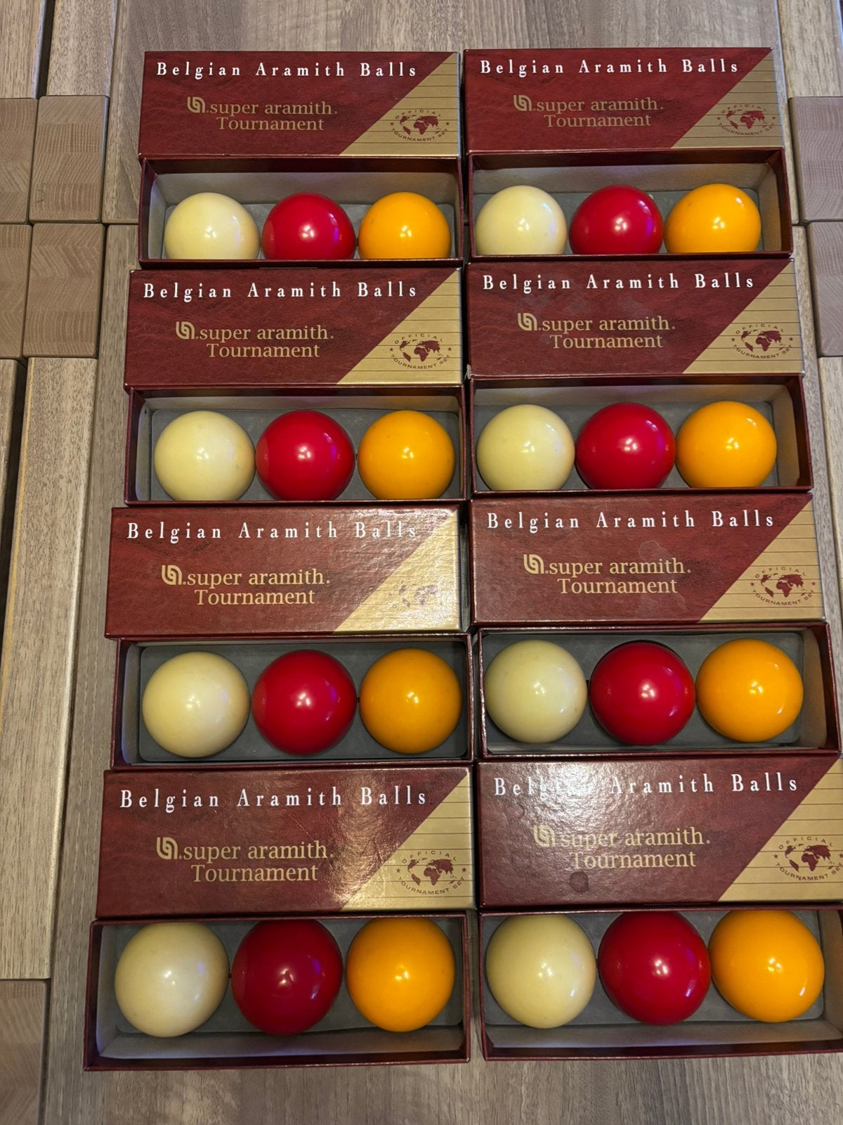 8 sets originele Aramith biljart ballen, Ophalen of Verzenden, Zo goed als nieuw, Keu of Ballen