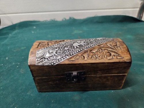 sieraden kistje hout met olifanten, Huis en Inrichting, Ophalen of Verzenden, 'T Olde Gre-j, Info@toldegrej.nl, Endepoelstraat 20f Didam