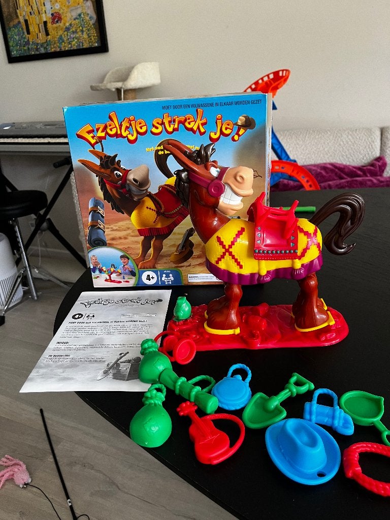Ezeltje strekje spel, Een of twee spelers, Ophalen, Zo goed als nieuw, Hasbro