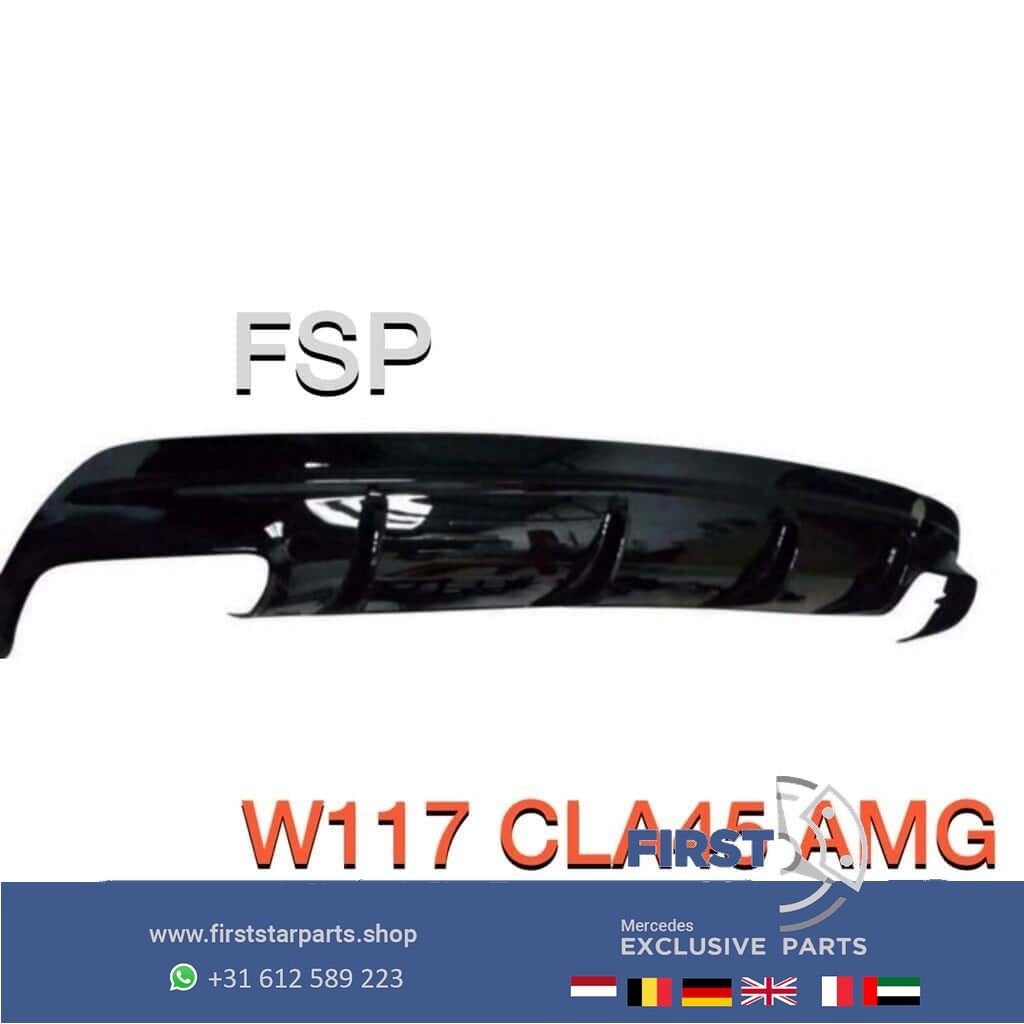 W117 CLA 45 AMG Diffuser zwart achterbumper spoiler CLA45 AM, Ophalen of Verzenden, -, -, -