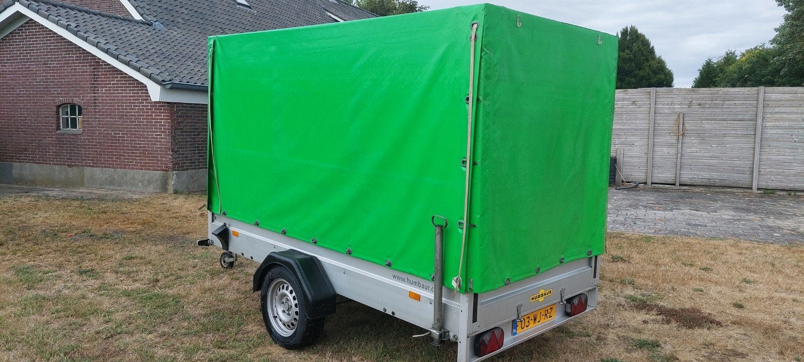 Gesloten aanhangwagen met huif - 310x150x190cm - 1600kg, Ophalen, Gebruikt