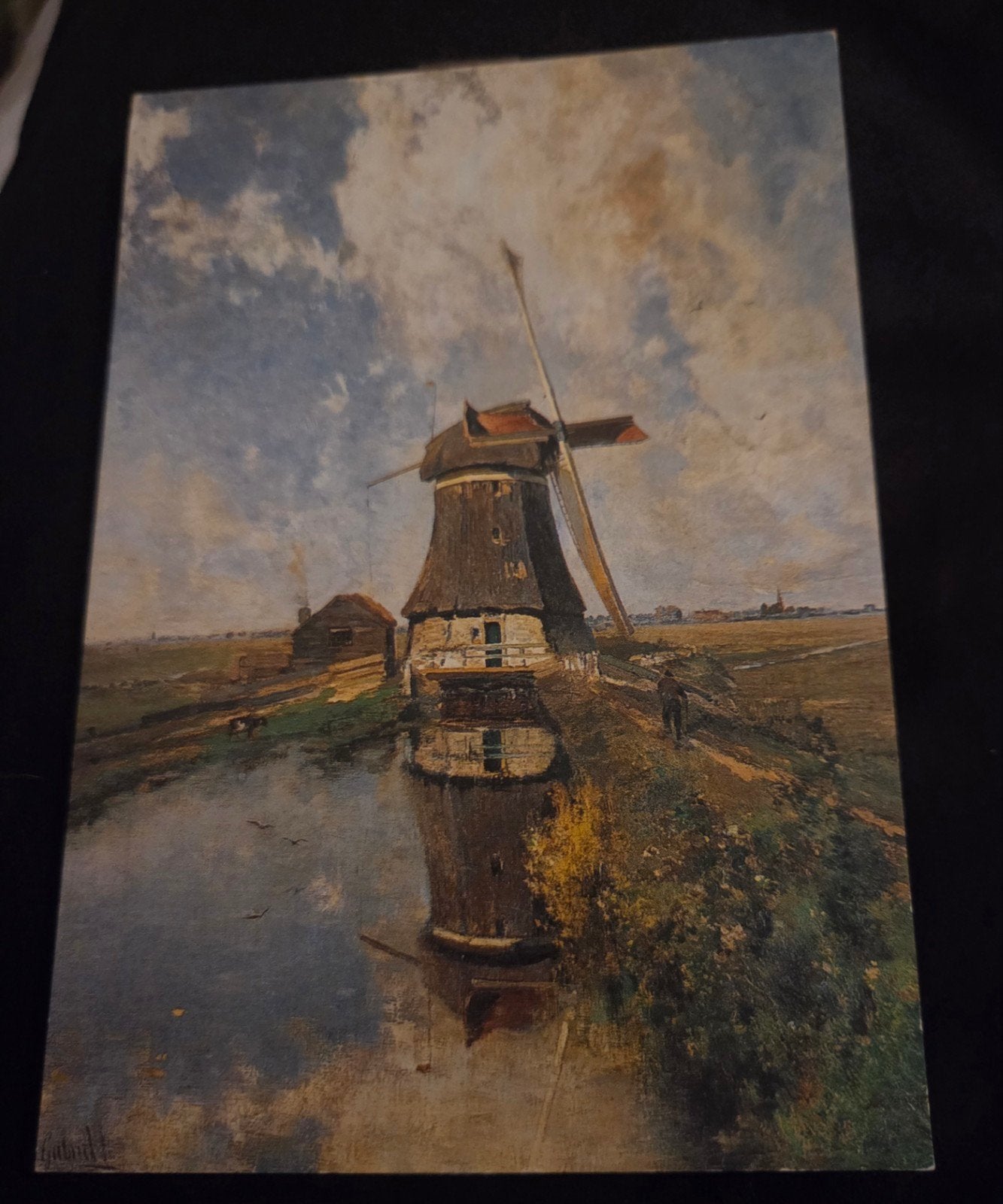 Molen aan een poldervaart - P.J.C. Gabriel, Verzenden, Gelopen, Overige thema's