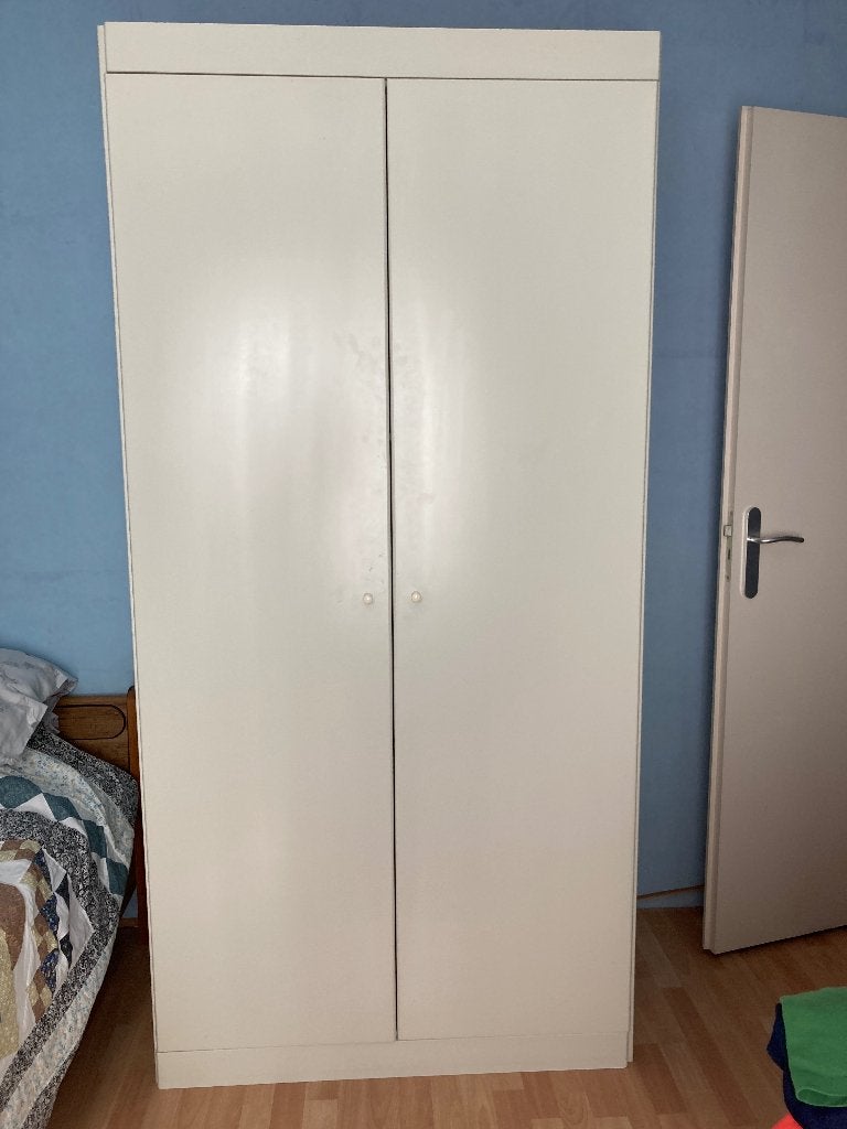 Hangkast wit, Ophalen, Met deur(en), 200 cm of meer, 50 tot 100 cm