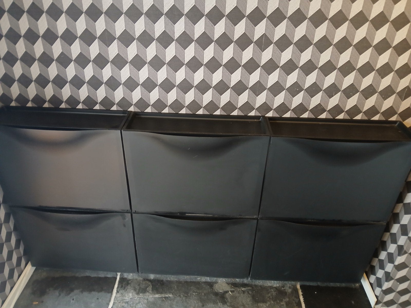 IKEA TRONES Schoenenkasten/Opbergers - 3 stuks (6 vakken), Ophalen, Gebruikt, Modern, functioneel
