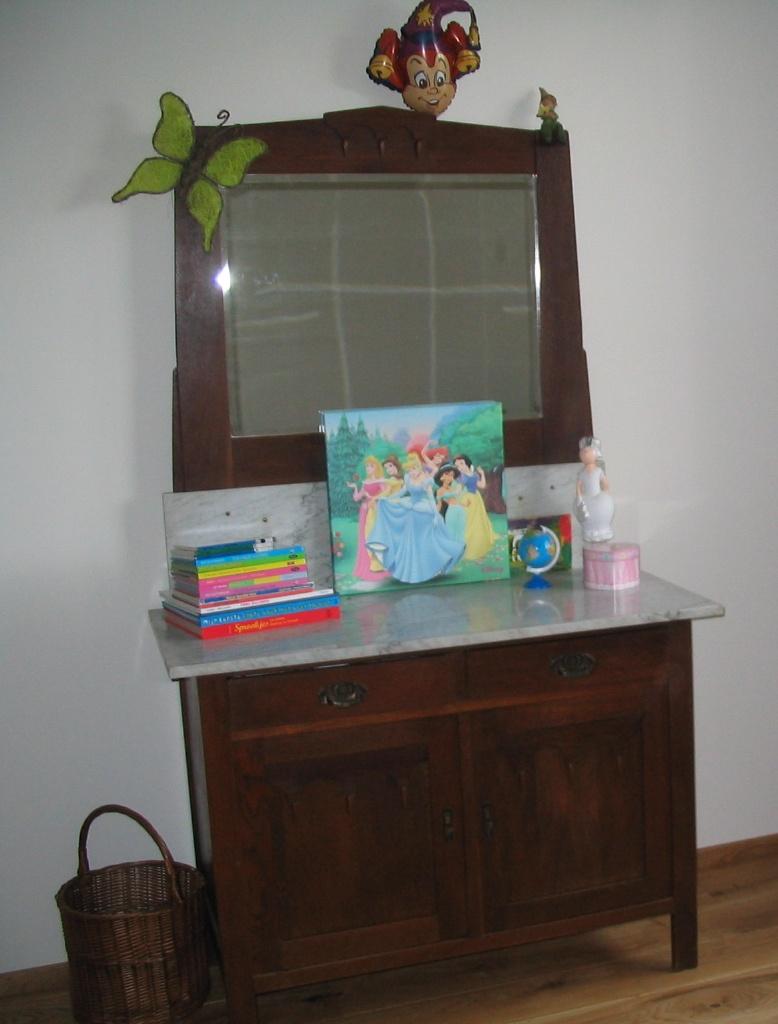 Antieke commode en twijfelaar, Huis en Inrichting, Slaapkamer | Complete slaapkamers, Ophalen, Gebruikt, Twijfelaar, Jaren 30