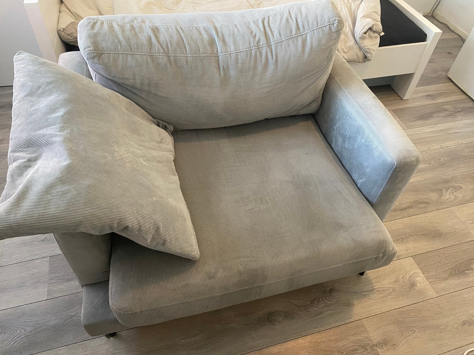 Loveseat grijs, Ophalen, Eenpersoons, 150 tot 200 cm, 75 tot 100 cm