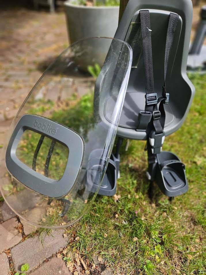Bobike voorzitje met Bobike windscherm, Ophalen, Voetsteuntjes, 0 t/m 18 kg, Voorzitje