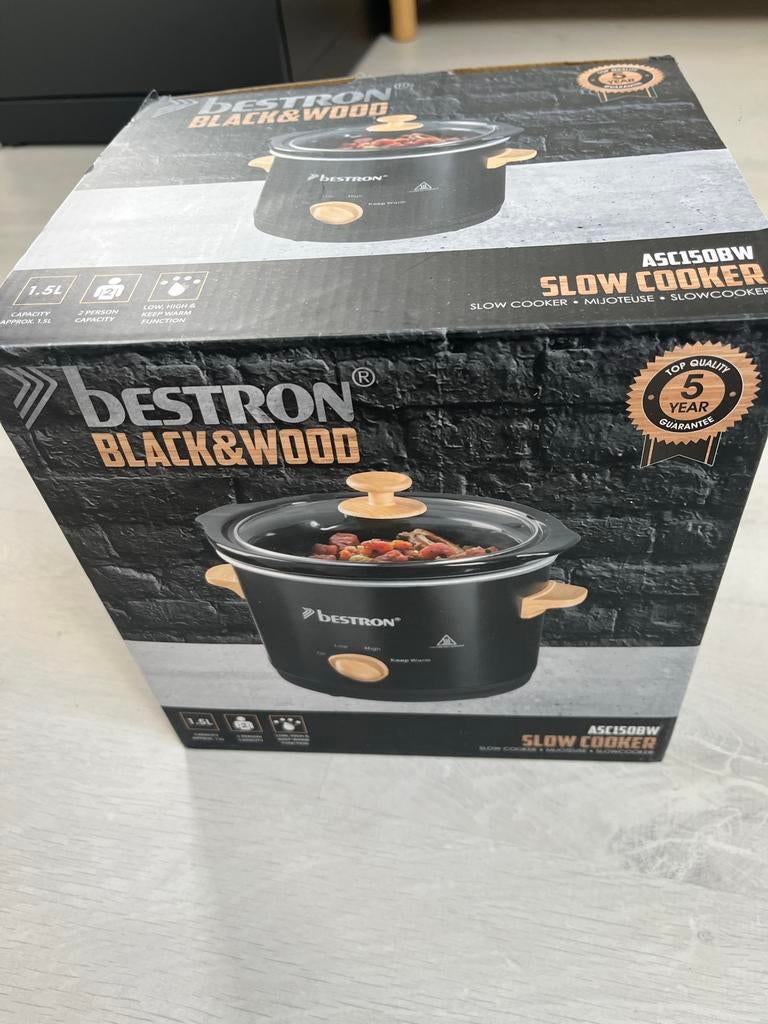 Bestron Slowcooker ASC150BW - Nieuw in doos, Witgoed en Apparatuur, Slowcookers, Ophalen of Verzenden, Nieuw