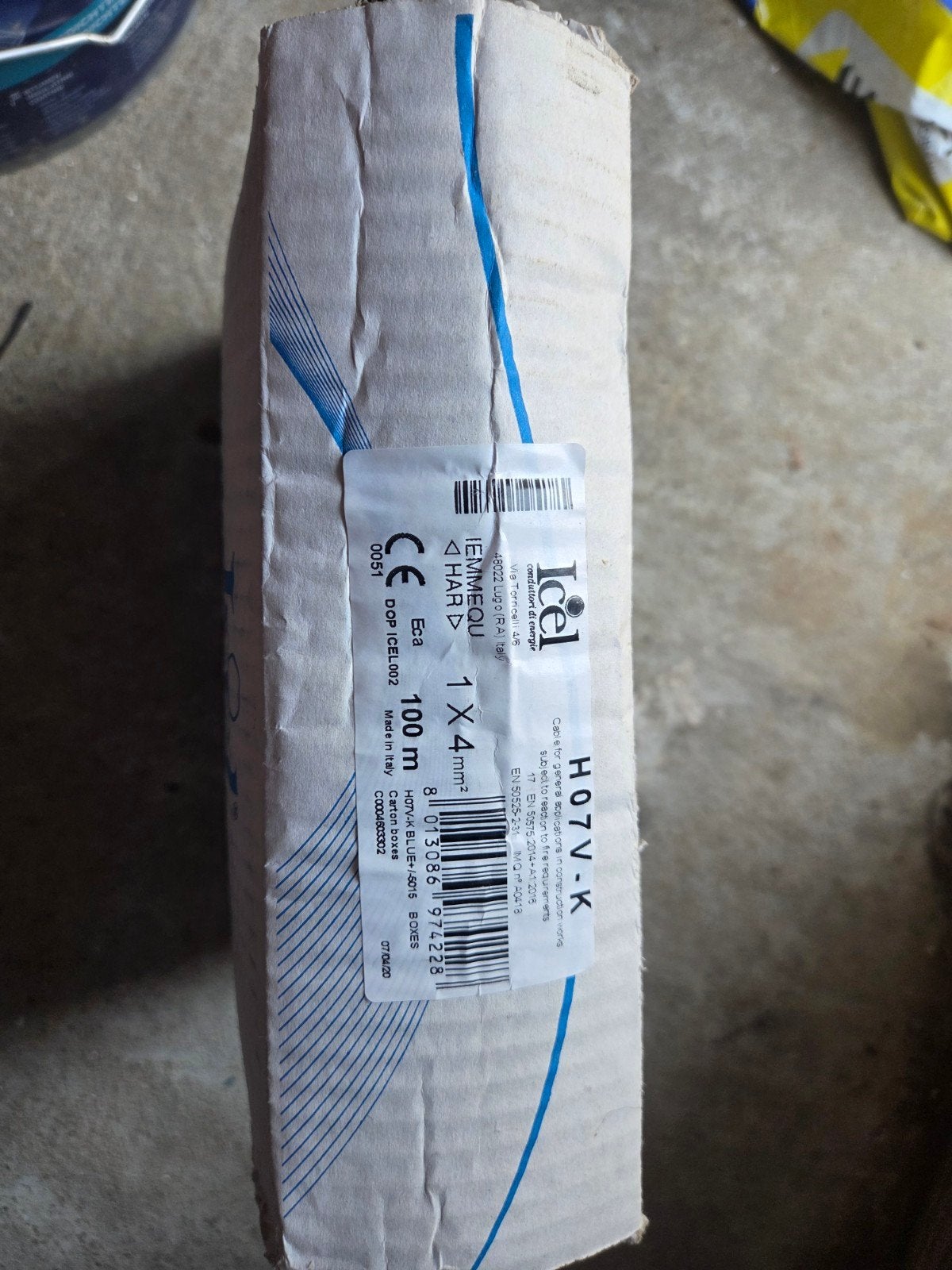 100 meter VDS 4mm2 blauw soepel snoer, Ophalen of Verzenden, Nieuw