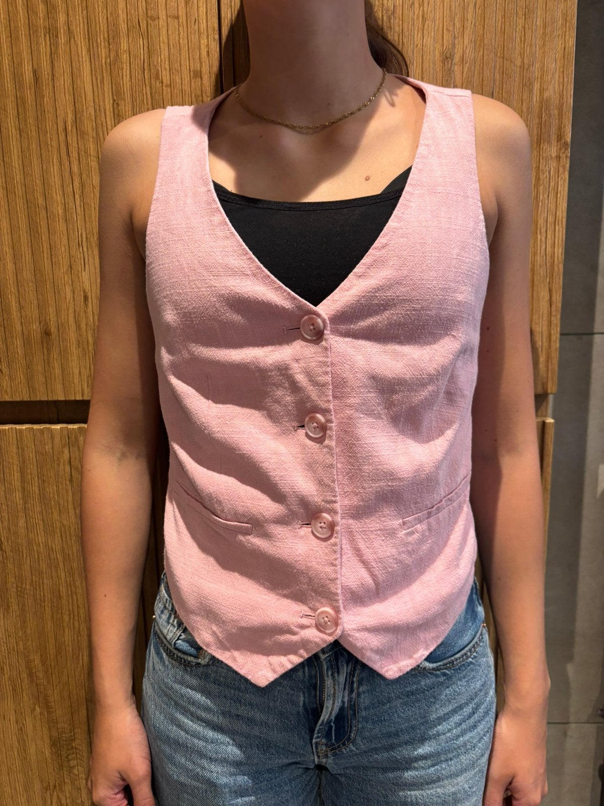 Stradivarius roze giletje maat XS, Ophalen of Verzenden, Gedragen