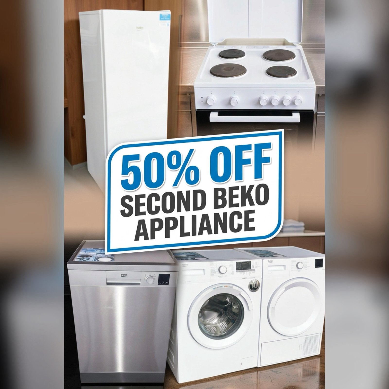 *BEKO ACTIE* Wasmachine Wasdroger en meer incl Garantie, Ophalen, B, Zo goed als nieuw, 85 tot 90 cm