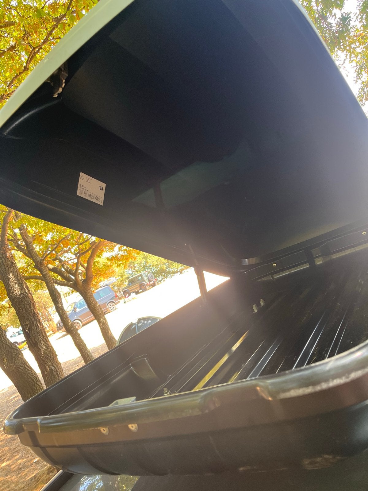 Hapro Roady 350 dakkoffer met dakdragers SEAT LEON st, Auto diversen, Ophalen, Gebruikt