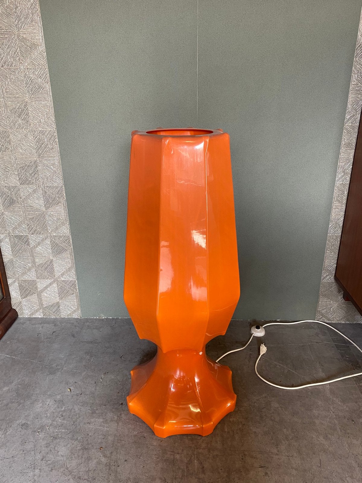 Vintage Space Age Vloerlamp Ilka Plast, Ophalen, Zo goed als nieuw