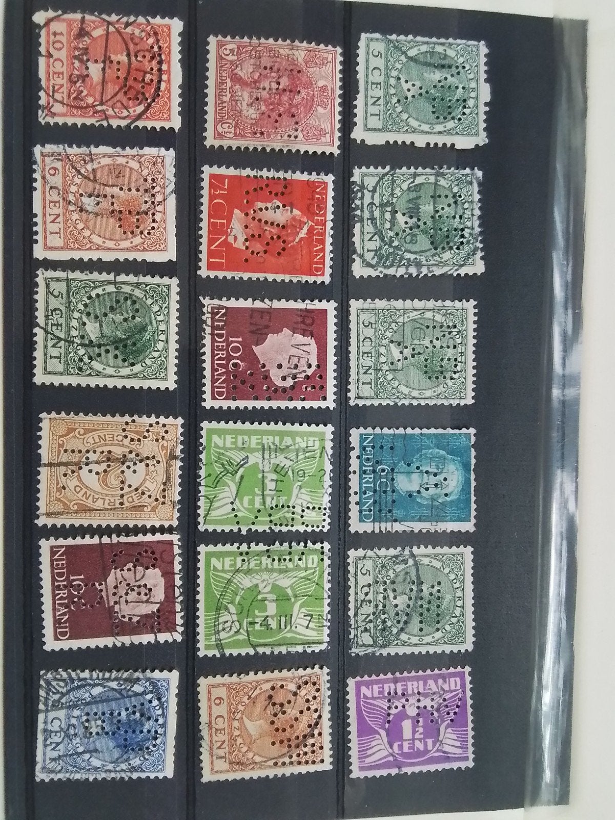 Lot perfins/poko's van diverse firma's, Ophalen of Verzenden