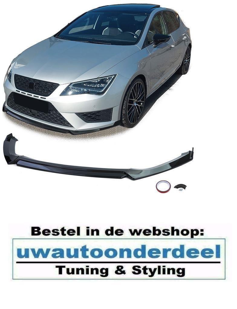 Cupra Spoiler Voorspoiler Glans Zwart Voor Seat Leon 5F, Auto diversen, Verzenden