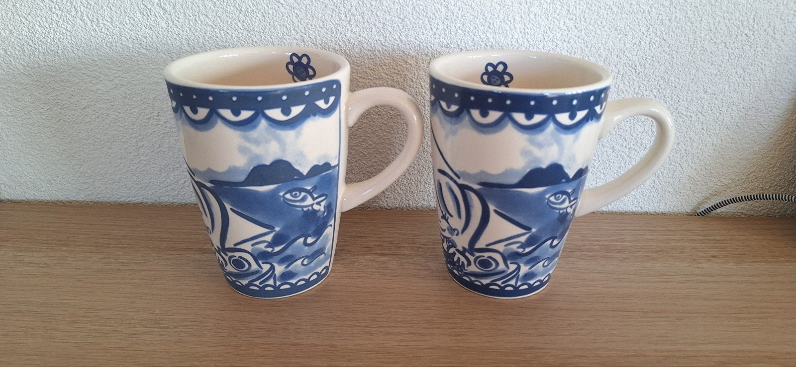 Blond Amsterdam Delfts Blond bekers - Set van 2, Huis en Inrichting, Ophalen of Verzenden, Zo goed als nieuw, Kop(pen) en/of Schotel(s)