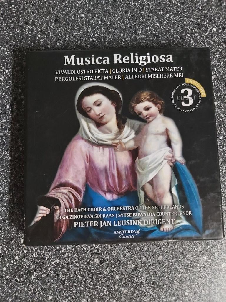 3 CD-SET MUSICA RELIGIOSA (PIETER JAN LEUSINK DIRIGENT), Ophalen of Verzenden, Barok, Gebruikt, Overige typen