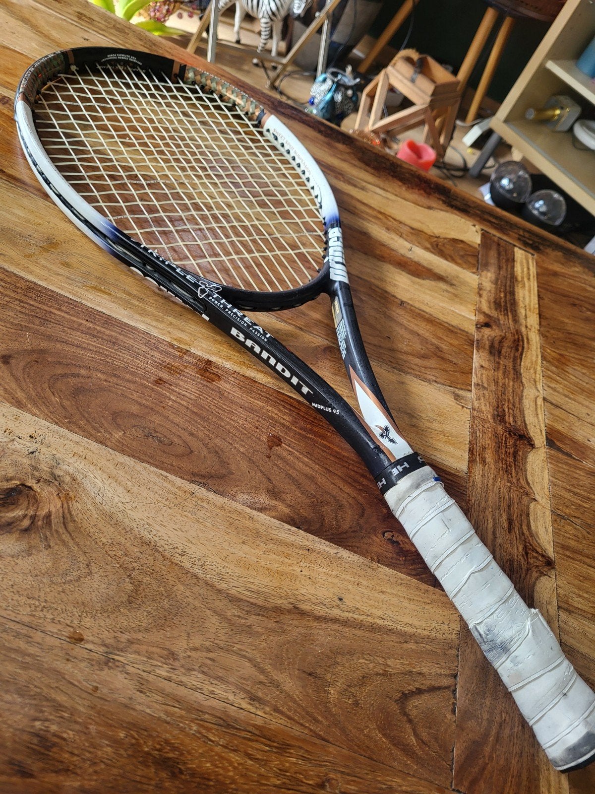 Prince Triple Threat Bandit Midplus 95 Tennisracket L2 & L3, Sport en Fitness, Tennis, Gebruikt, Prince, Ophalen of Verzenden