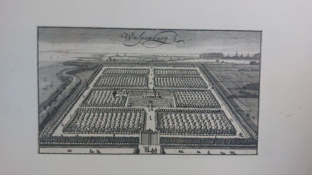 41 / Hof Wulpenburg op Walcheren Middelburg Gravure uit 1696, Ophalen of Verzenden