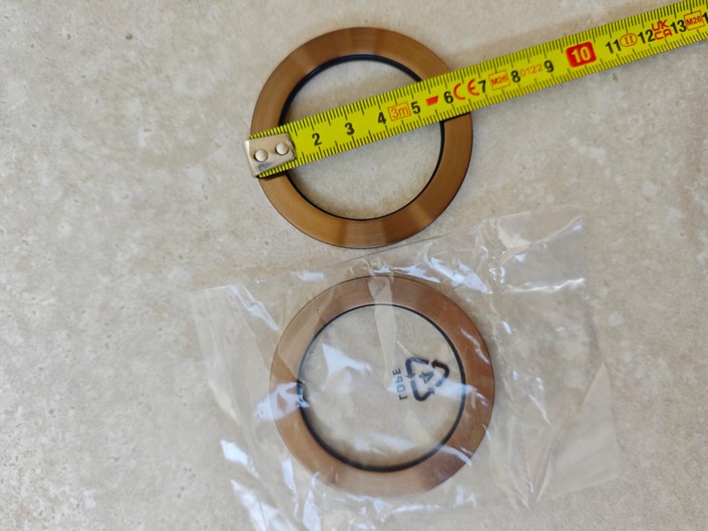 Caral rozet kraangedeelte eenhendel kraan 65mm koper brons, Ophalen of Verzenden, Nieuw, Kraan