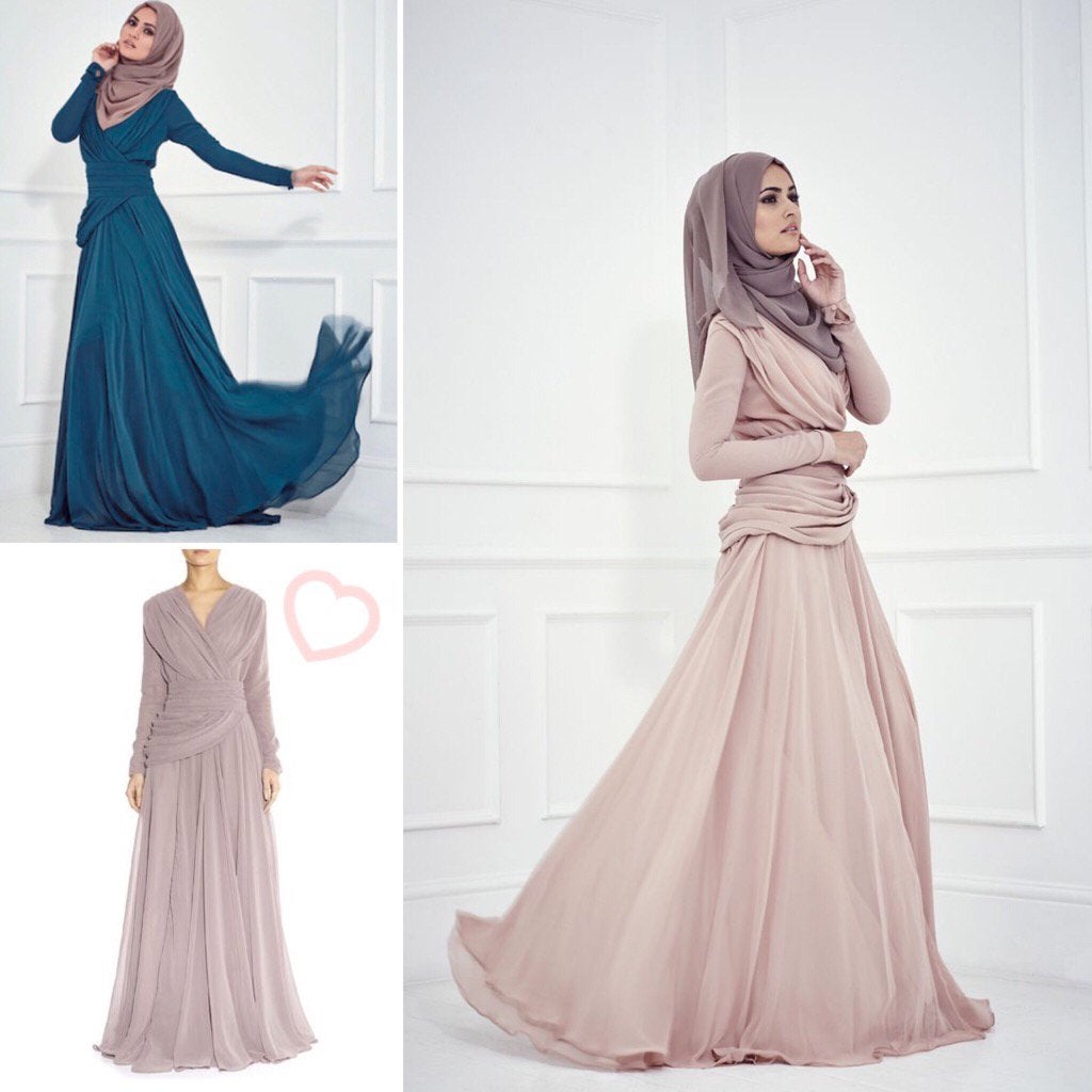 Galajurk abiye avondjurk inayah collection, Ophalen of Verzenden, Zo goed als nieuw, Roze, Galajurk